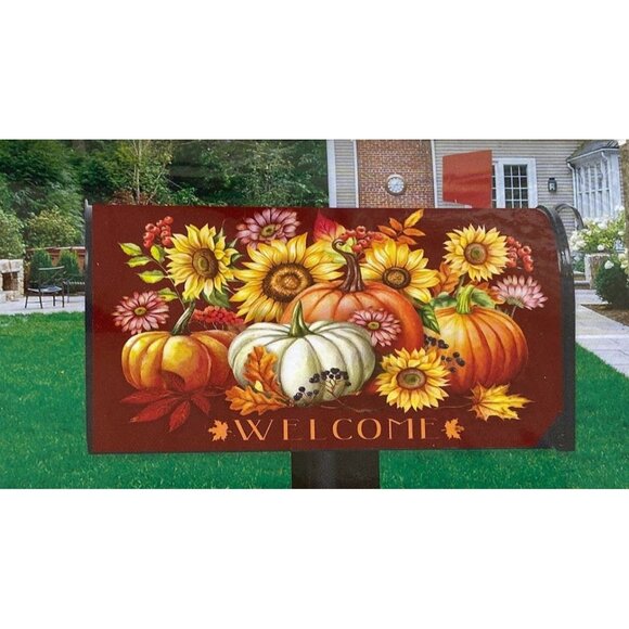 Briarwood  Lane Fall Harvest Magnetic Mail box Cover. - Picture 1 of 3